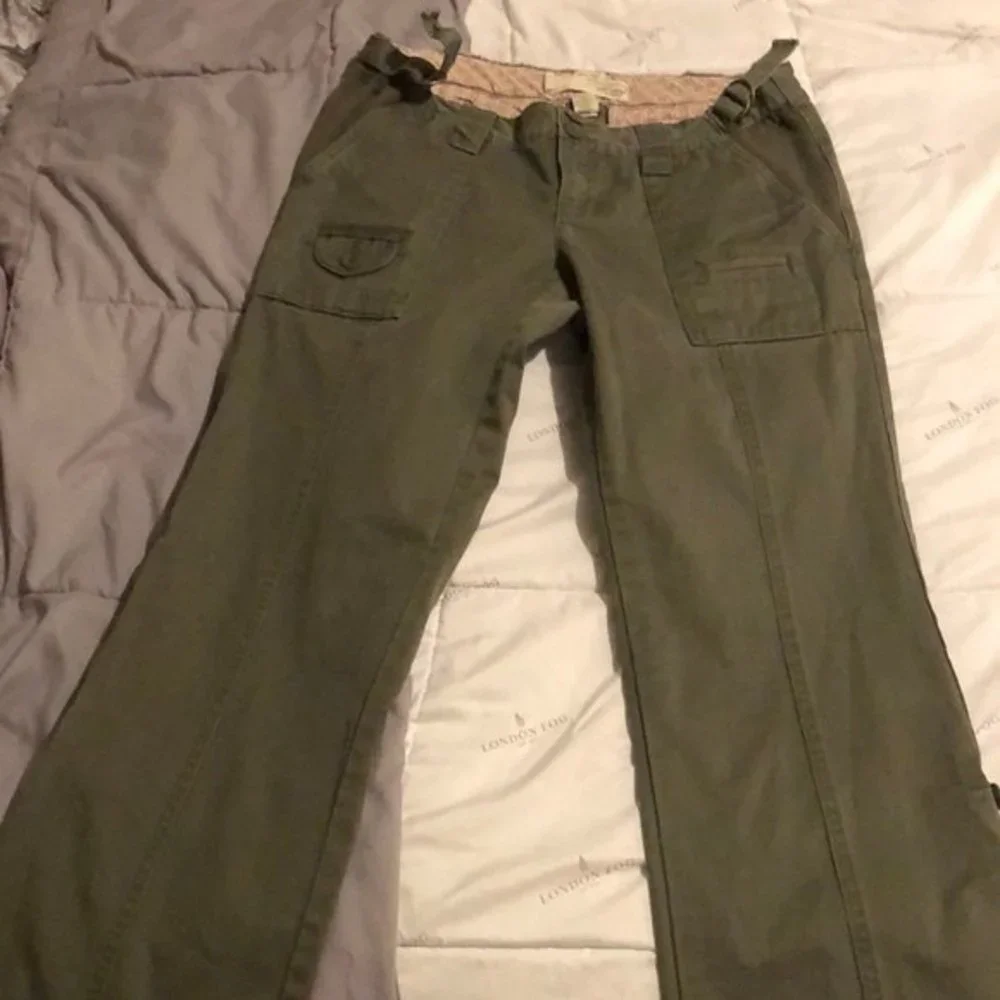 Y2K Old navy real waist maternity cargo pants size 6 - Picture 1 of 10